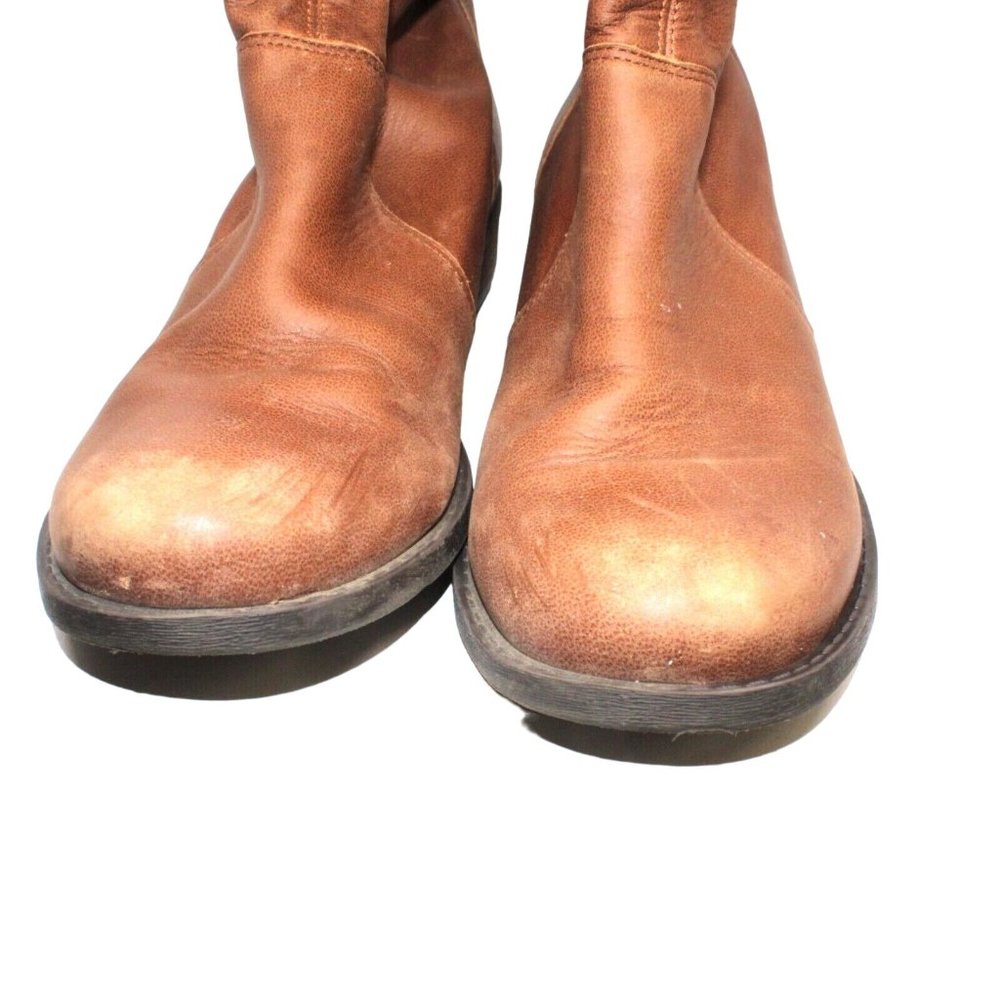 Sole Society Natasha Sz 9.5M Distressed Brown Leather Ankle Pull On Boot Bootie - Picture 12 of 16